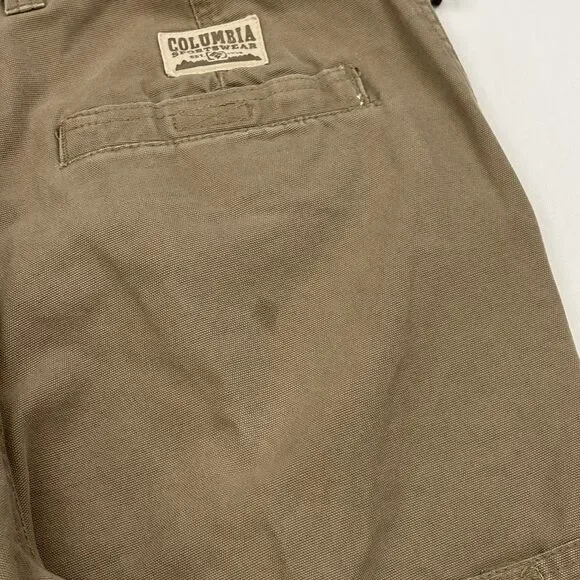 Columbia Mens Hiking Outdoors Utility Pants Cargo Khaki Gert Boyle Size 30x32 - Picture 9 of 16